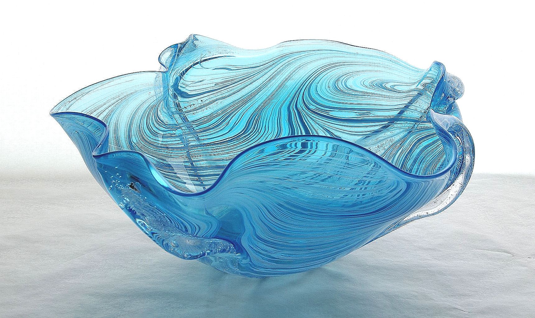 Water Moon 水色 きららガラス未来館 現代ガラス作品 吹きガラス体験 生涯学習施設 山陽小野田市